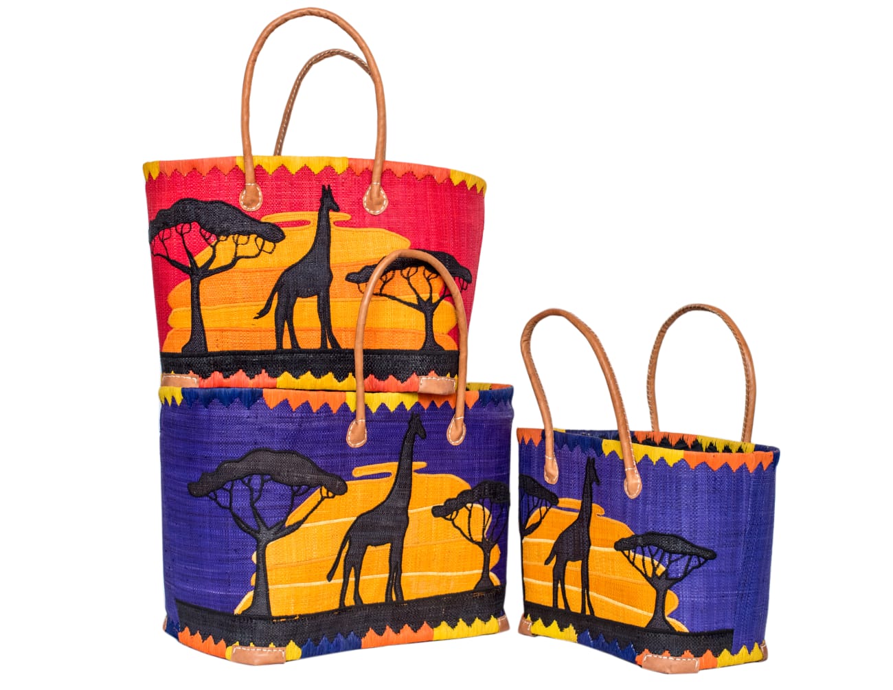 Panier Aravola Motif Savane-Artisanat (1)