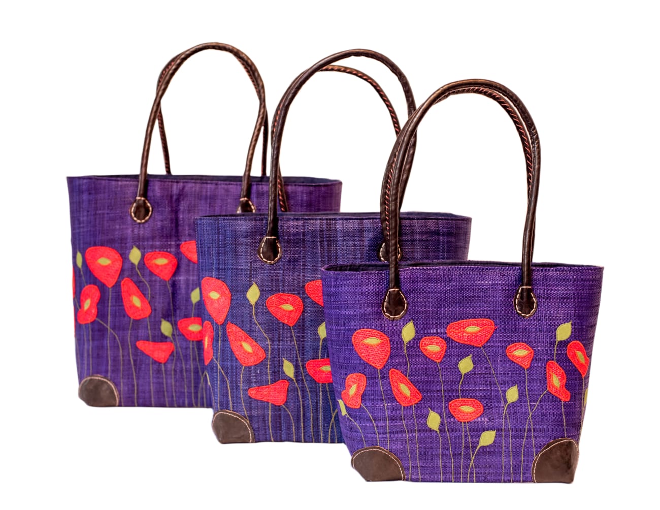 Panier EN Penjy Coquelicot Bleu-Artisanat (1)