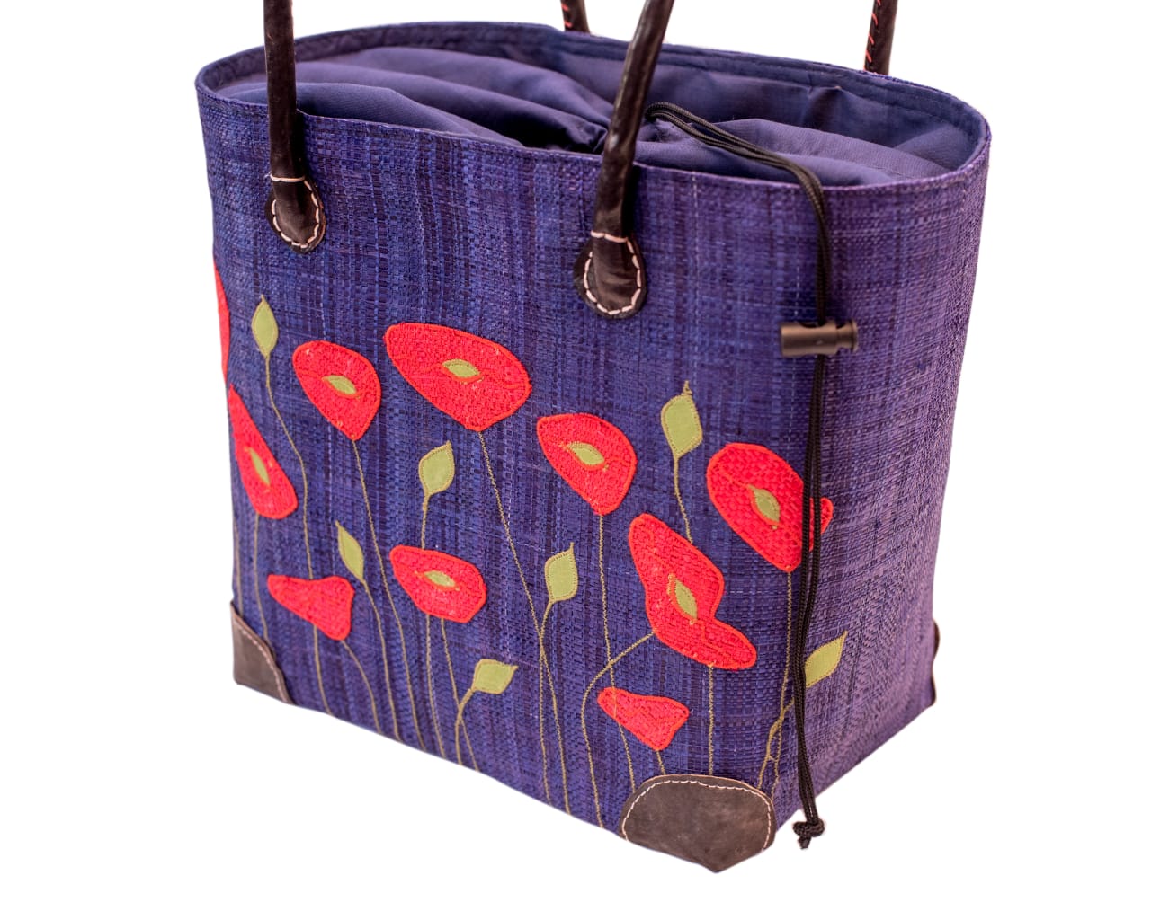 Panier EN Penjy Coquelicot Bleu-Artisanat (2)