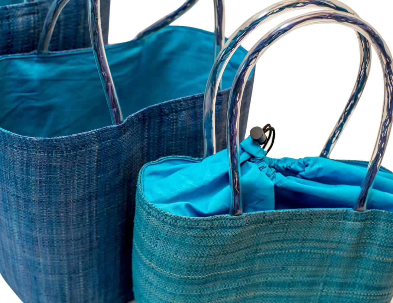 Panier en Penjy Couleur Bleu -Artisanat (2)