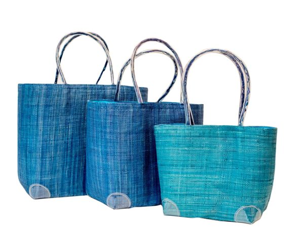 Panier en Penjy Couleur Bleu uni