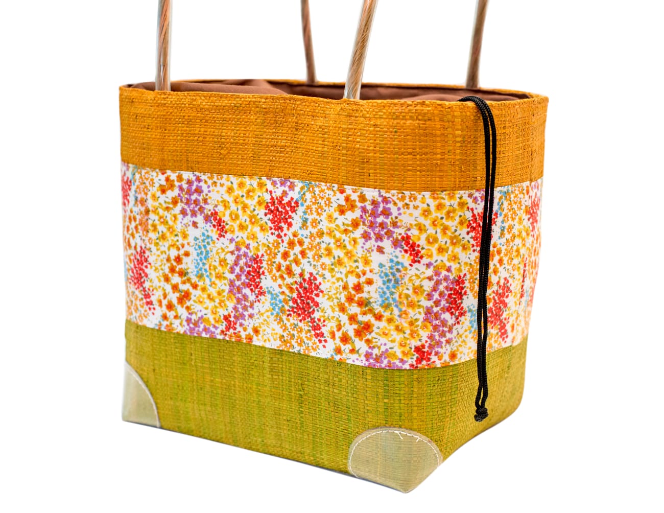 Panier Penjy 3 tons à motif fleuri (2)