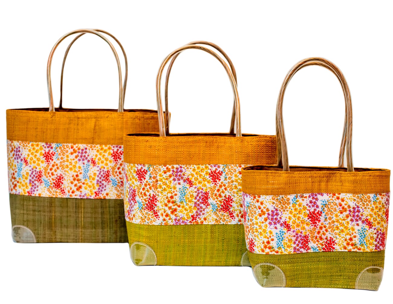 Panier Penjy 3 tons à motif fleuri