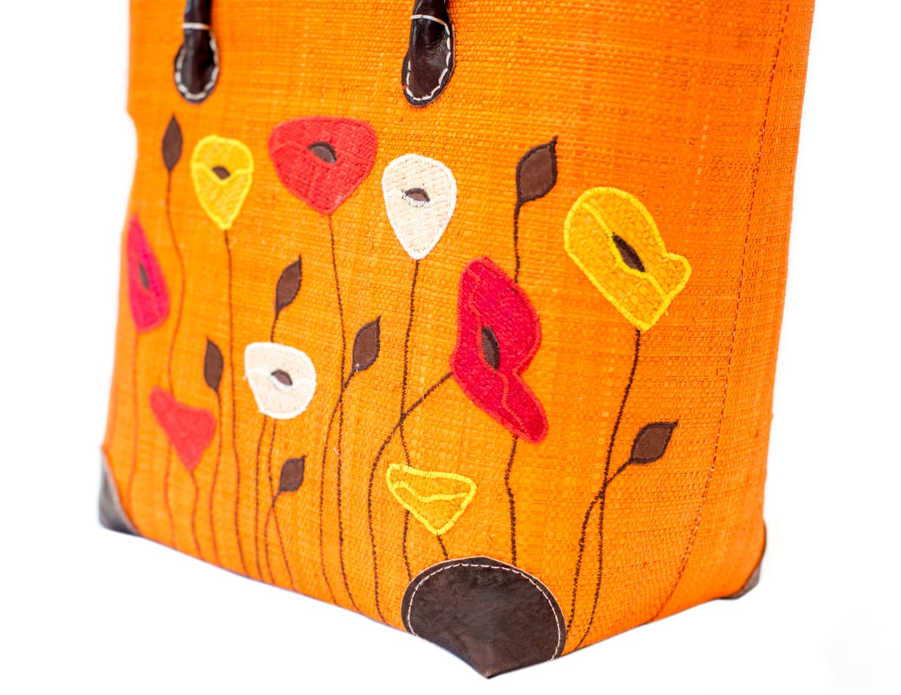 Panier -Penjy orange Coquelicot – – Artisanat (3)