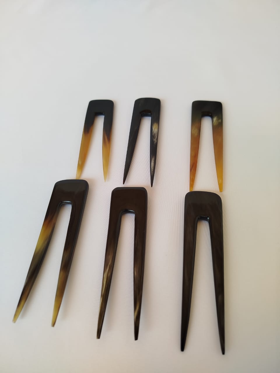 Pique cheveux deux dents tête carré Artisanat (2)