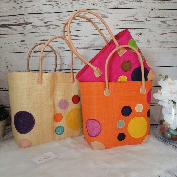 “Panier en penjy à motifs bulles”