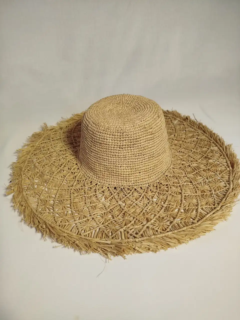 Chapeau Raphia Macramé (1)