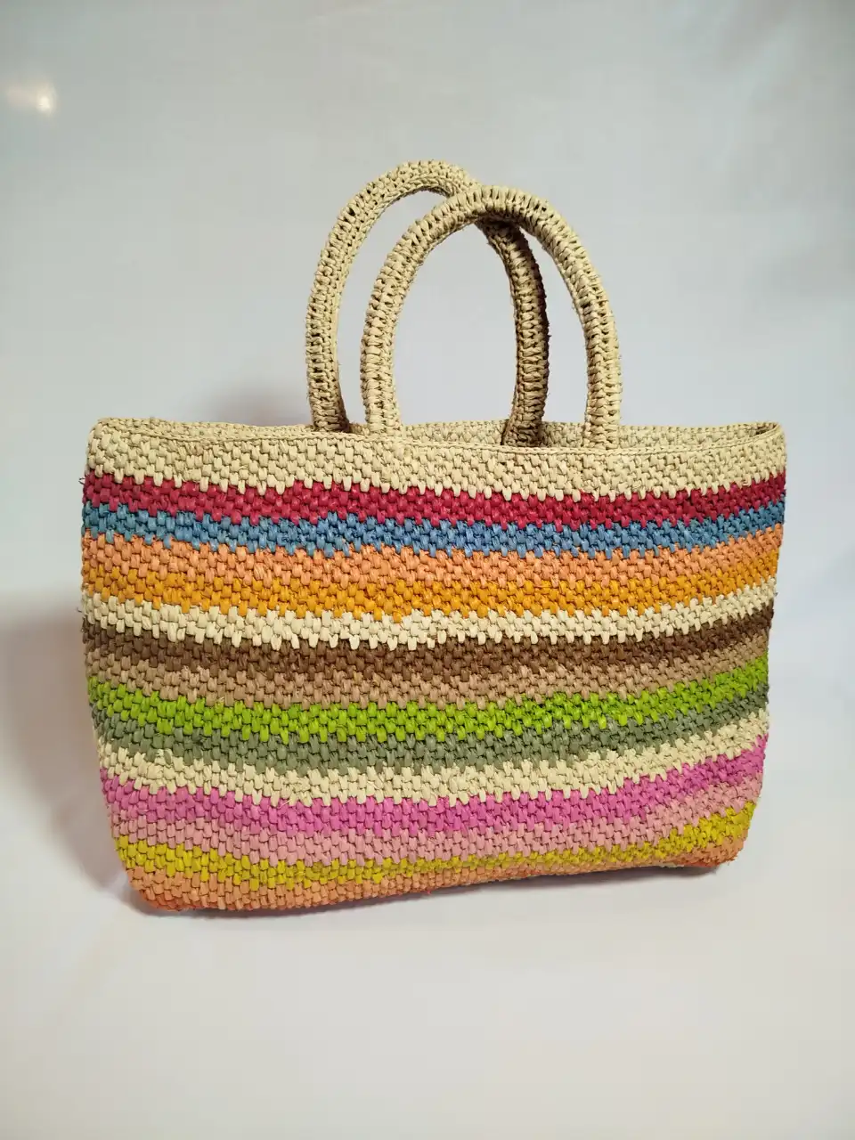 Sac Raphia Arc en ciel (2)