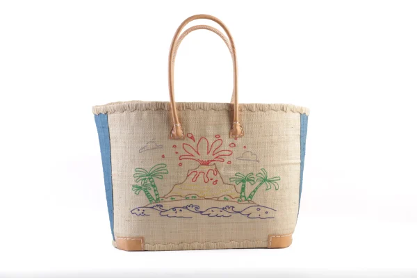 Panier Aravola à motif Plage