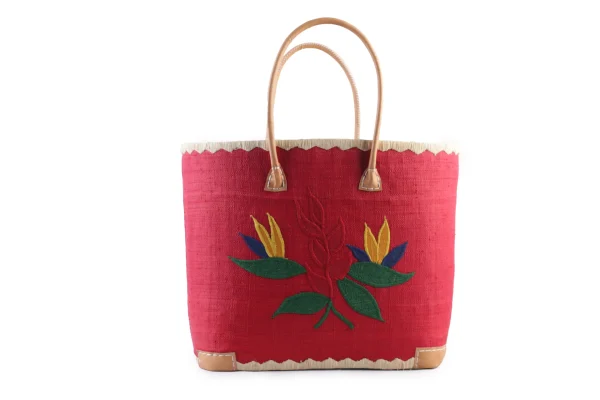 Panier Brodé à motif Bec d’oiseau